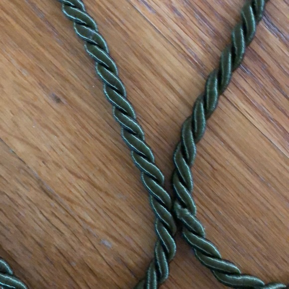 Metallic Green Jewelry Pouch with Roped Strap - Picture 3 of 6